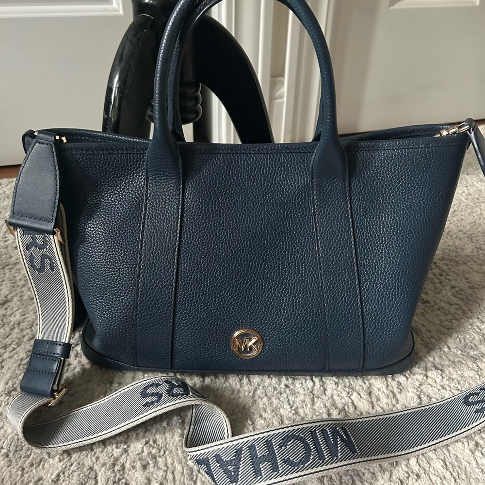 Luisa Small Pebbled Leather Satchel